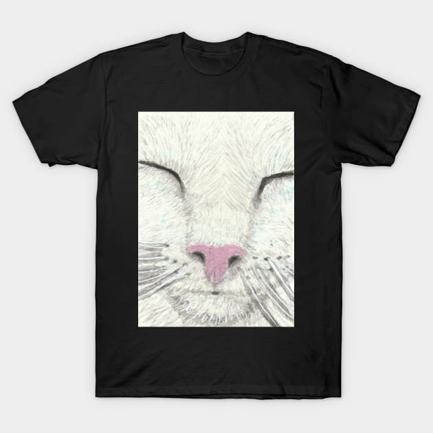 white cat face T-Shirt by SamsArtworks